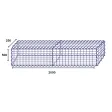 Måttskiss för Gabion 76×76 mm Mesh, Varmförzinkat Svetsat Stål, 4 mm Tråd